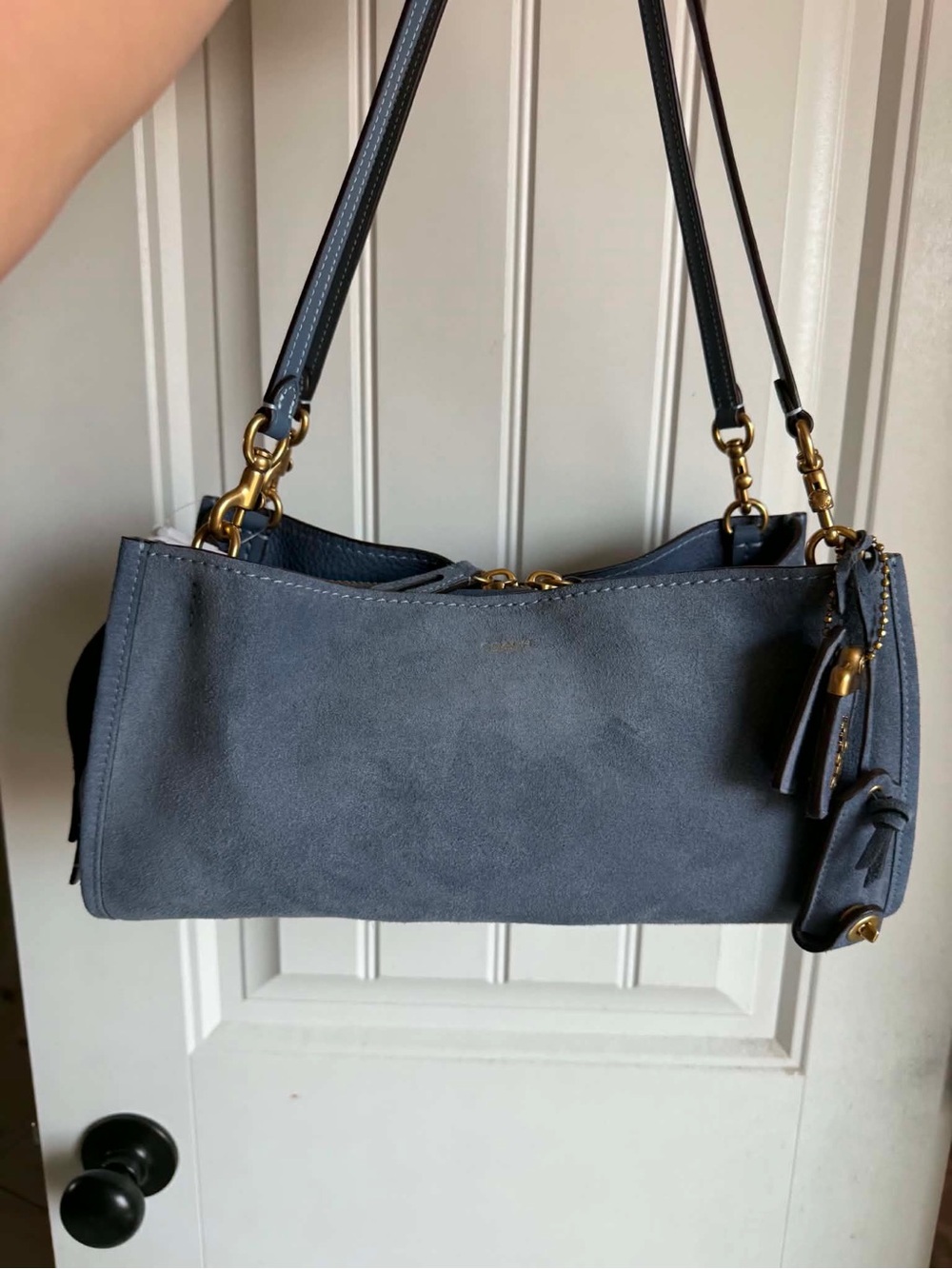 Coach Blue Denim Suede Rogue 34 NWT/PRICE FIRM